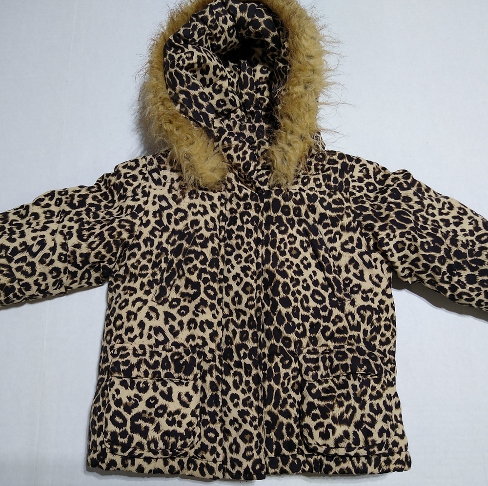 The Children's Place Winter Coat Toddler 18 Months Leopard Print